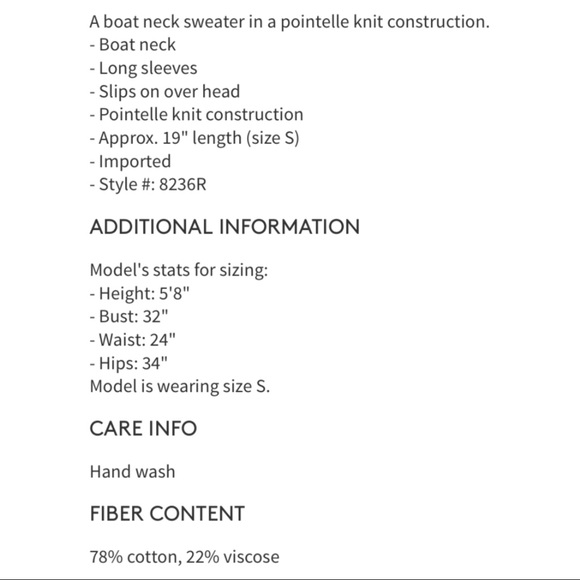 Stitch fix Cotton Emporium Boat Neck Sweater Blue - Picture 3 of 3